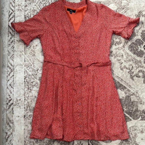 Lulus Burnt Orange Button Tie Front Sundress - Picture 1 of 10